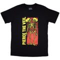 Black - Front - Pierce The Veil Unisex Adult Wavy Skeleton T-Shirt