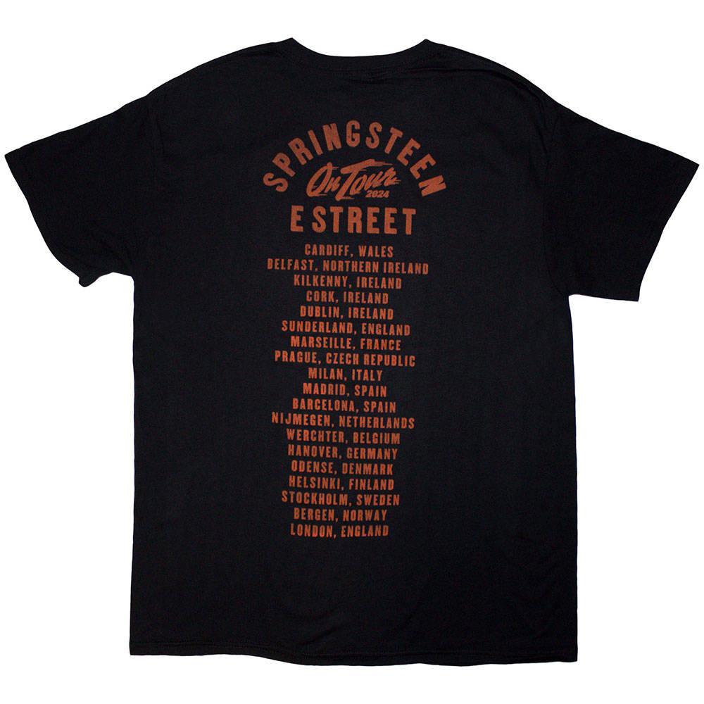 Black - Back - Bruce Springsteen Unisex Adult Tour ´24 E-Street Photograph Back Print T-Shirt