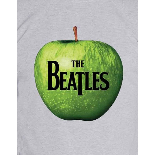 Grey - Side - The Beatles Unisex Adult Apple Logo T-Shirt