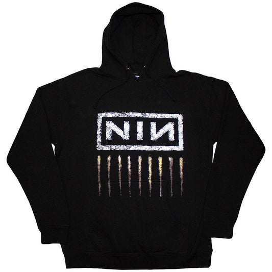 Black - Front - Nine Inch Nails Unisex Adult Downward Spiral Pullover Hoodie