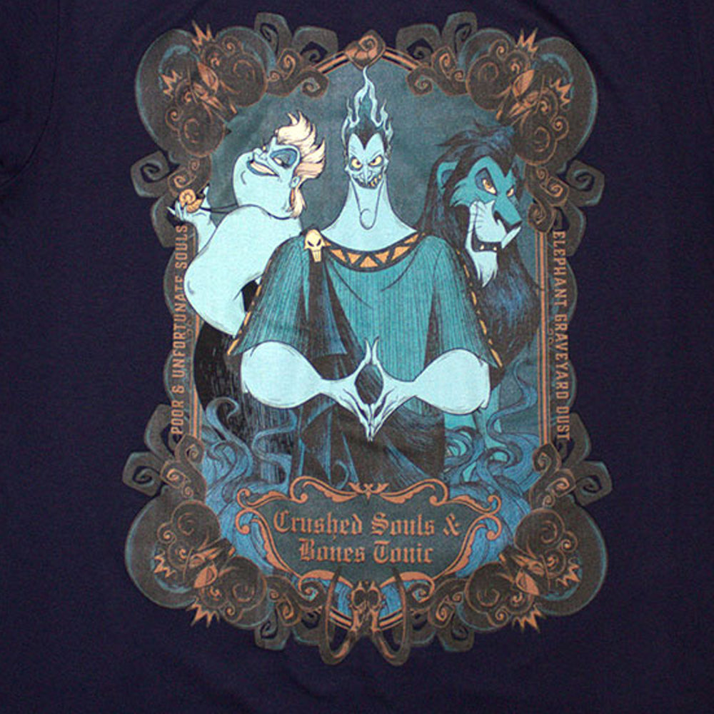 Navy Blue - Back - Disney Unisex Adult Villains Crushed Souls T-Shirt