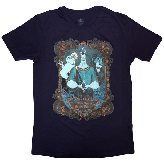 Navy Blue - Front - Disney Unisex Adult Villains Crushed Souls T-Shirt
