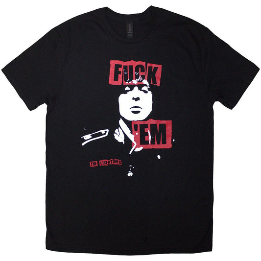 Black - Front - The Libertines Unisex Adult Em Slogan T-Shirt