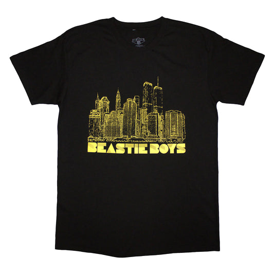 Black - Front - Beastie Boys Unisex Adult Nyc Skyline T-Shirt