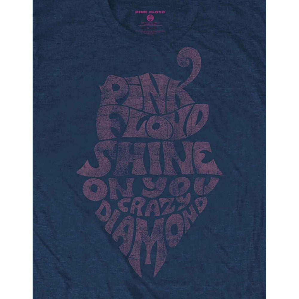 Navy Blue - Side - Pink Floyd Unisex Adult SOYCD Vintage T-Shirt