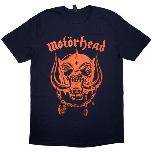 Navy Blue - Front - Motorhead Unisex Adult Good & Loud Back Print T-Shirt