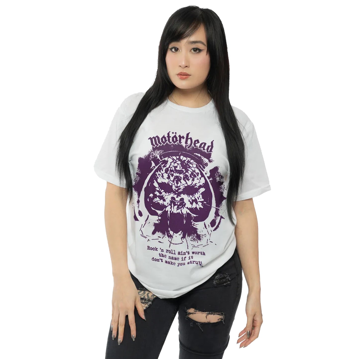 Natural - Side - Motorhead Unisex Adult Make You Strut T-Shirt