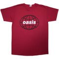 Red - Front - Oasis Unisex Adult 1998 World Tour - South America Back Print T-Shirt