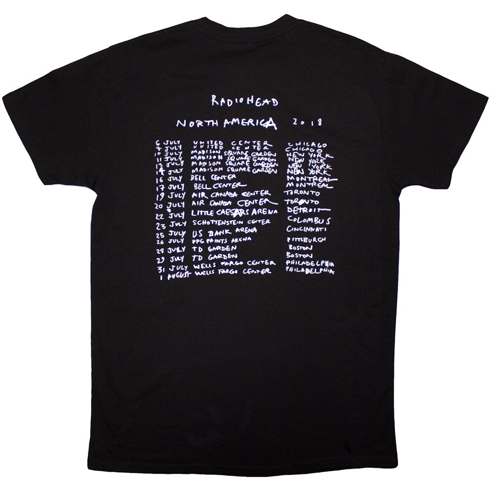 Black - Back - Radiohead Unisex Adult Bearhead Crest Organic Back Print T-Shirt