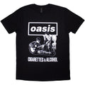 Black - Front - Oasis Unisex Adult Cigarettes & Alcohol Illustration T-Shirt