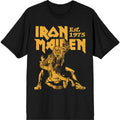 Black-Yellow - Front - Iron Maiden Unisex Adult Est 1975 Claw T-Shirt