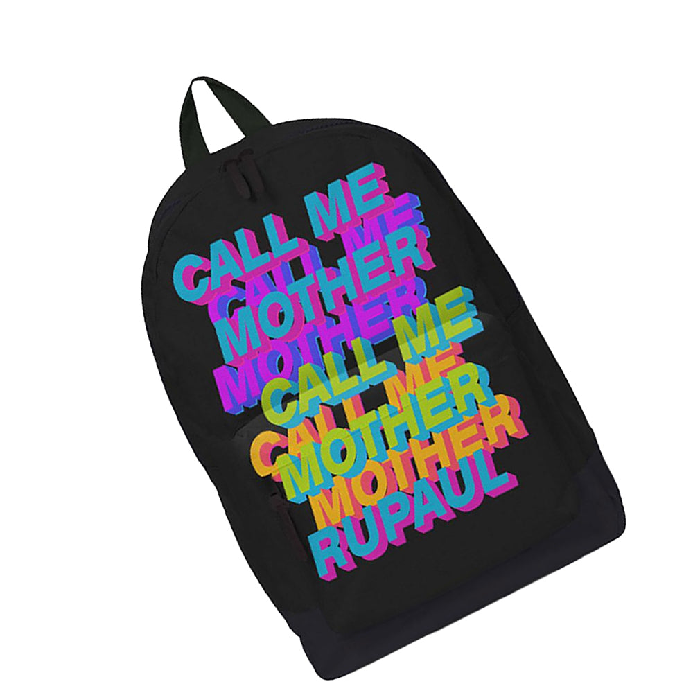Black-Multicoloured - Back - RuPaul Call Me Mother Backpack