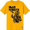 Yellow - Front - Iron Maiden Unisex Adult Est. 1975 Axe Eddie T-Shirt