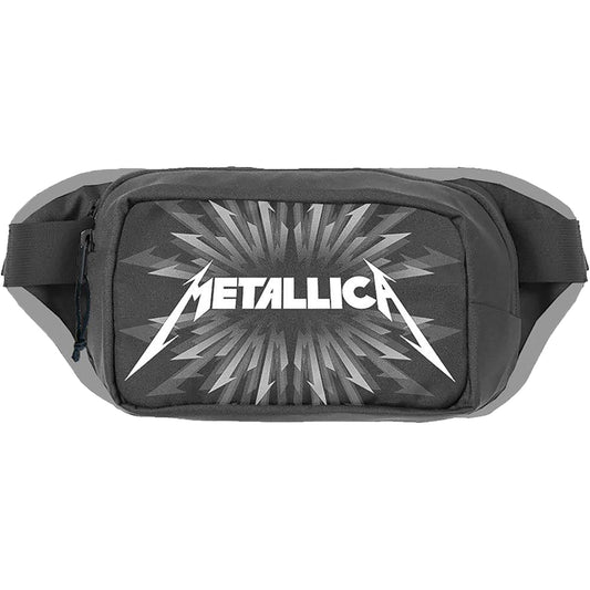 Black-White - Front - Metallica Lightning Shoulder Bag