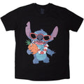 Black - Front - Lilo & Stitch Unisex Adult Stitch Pineapple T-Shirt