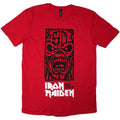 Red - Front - Iron Maiden Unisex Adult Est. 1975 Stamp Logo T-Shirt