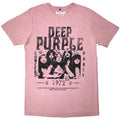Kashmir Red - Front - Deep Purple Unisex Adult 1972 Concert Stone Wash T-Shirt
