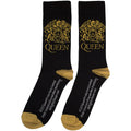 Black-Gold - Back - Queen Unisex Adult Crest Socks