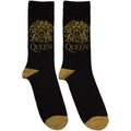 Black-Gold - Front - Queen Unisex Adult Crest Socks
