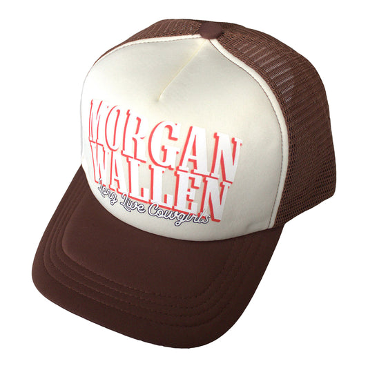 Brown-Natural - Front - Morgan Wallen Unisex Adult Long Live Cowgirls Trucker Cap