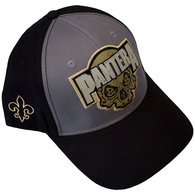 Black-Charcoal Grey - Side - Pantera Unisex Adult Skull Mesh Back Trucker Cap