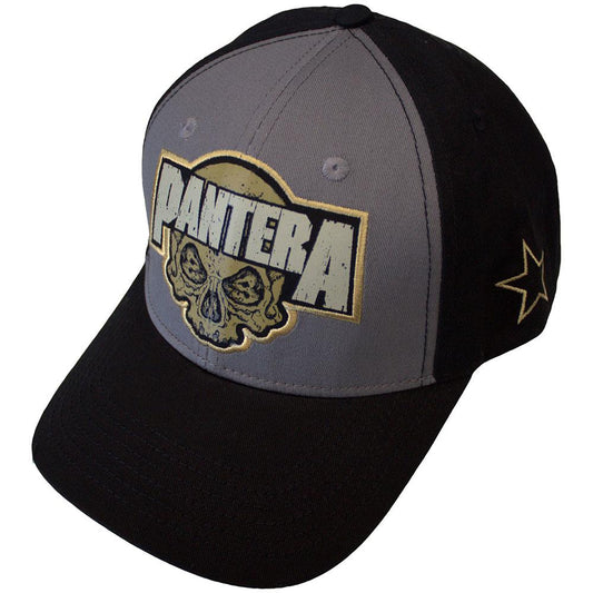 Black-Charcoal Grey - Front - Pantera Unisex Adult Skull Mesh Back Trucker Cap