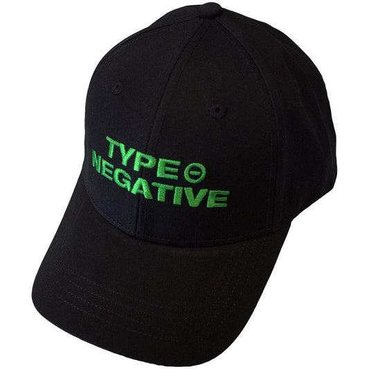 Black-Green - Front - Type O Negative Unisex Adult Text Logo Baseball Cap