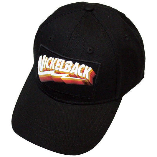 Black-White-Orange - Front - Nickelback Gradient Logo Baseball Cap