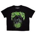 Black - Front - Ice Nine Kills Womens-Ladies Wolf Crop Top