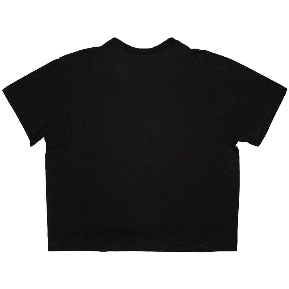 Black - Back - Motorhead Womens-Ladies England Crop Top