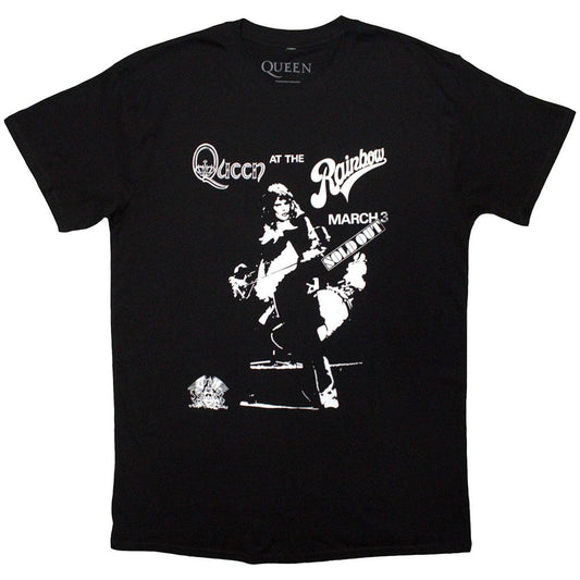 Black - Front - Queen Unisex Adult Live Rainbow T-Shirt