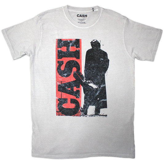 Natural - Front - Johnny Cash Unisex Adult Silhouette T-Shirt