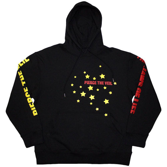 Black - Front - Pierce The Veil Unisex Adult Jaws Of Life Sleeve Print Hoodie