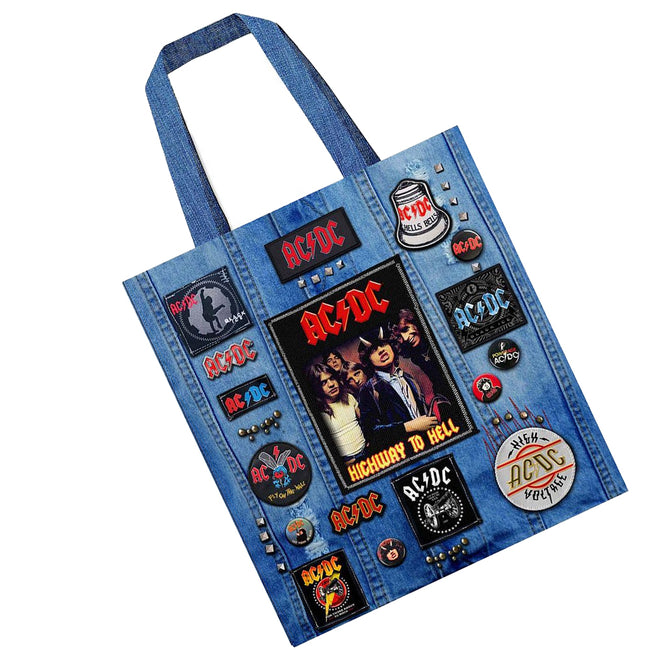 Denim - Back - AC-DC Highway To Hell Tote Bag