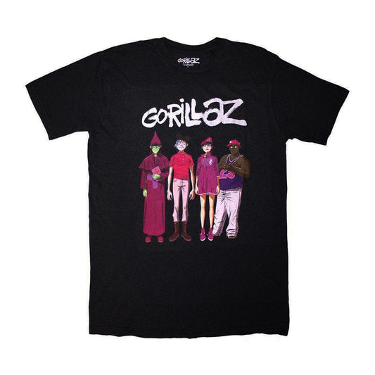 Black - Front - Gorillaz Unisex Adult Cracker Island Group T-Shirt