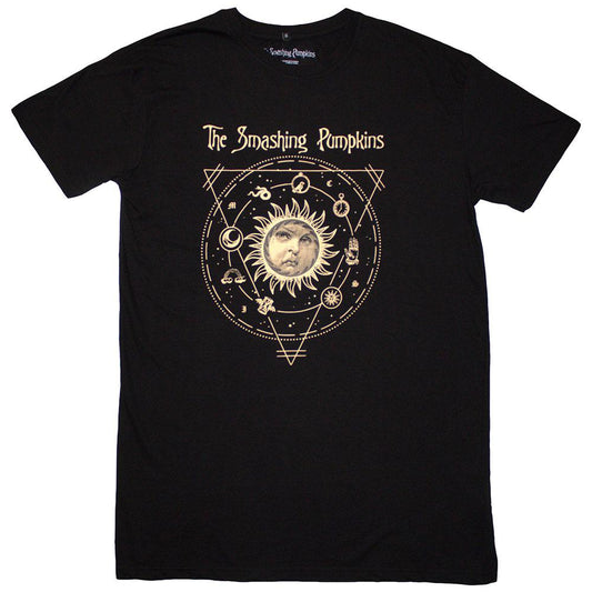 Black - Front - The Smashing Pumpkins Womens-Ladies Celestial Sun T-Shirt Dress