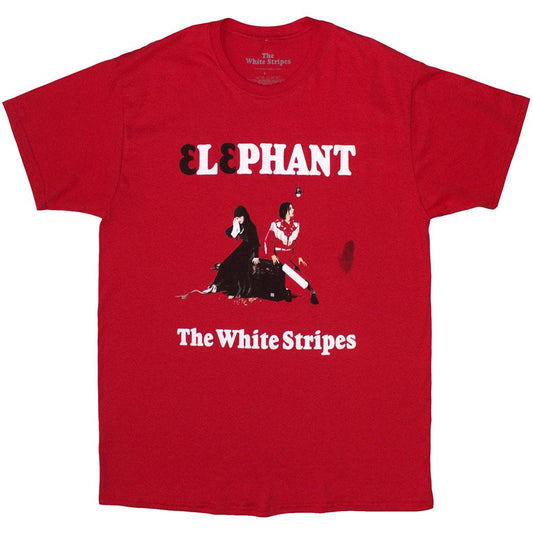Red - Front - The White Stripes Unisex Adult Elephant T-Shirt