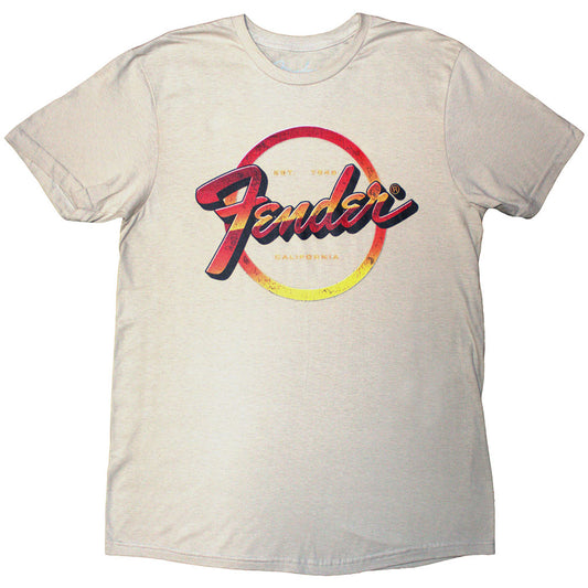Natural-Red-Yellow - Front - Fender Unisex Adult Made In The USA T-Shirt
