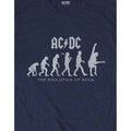 Navy Blue - Side - AC-DC Unisex Adult The Evolution of Rock T-Shirt