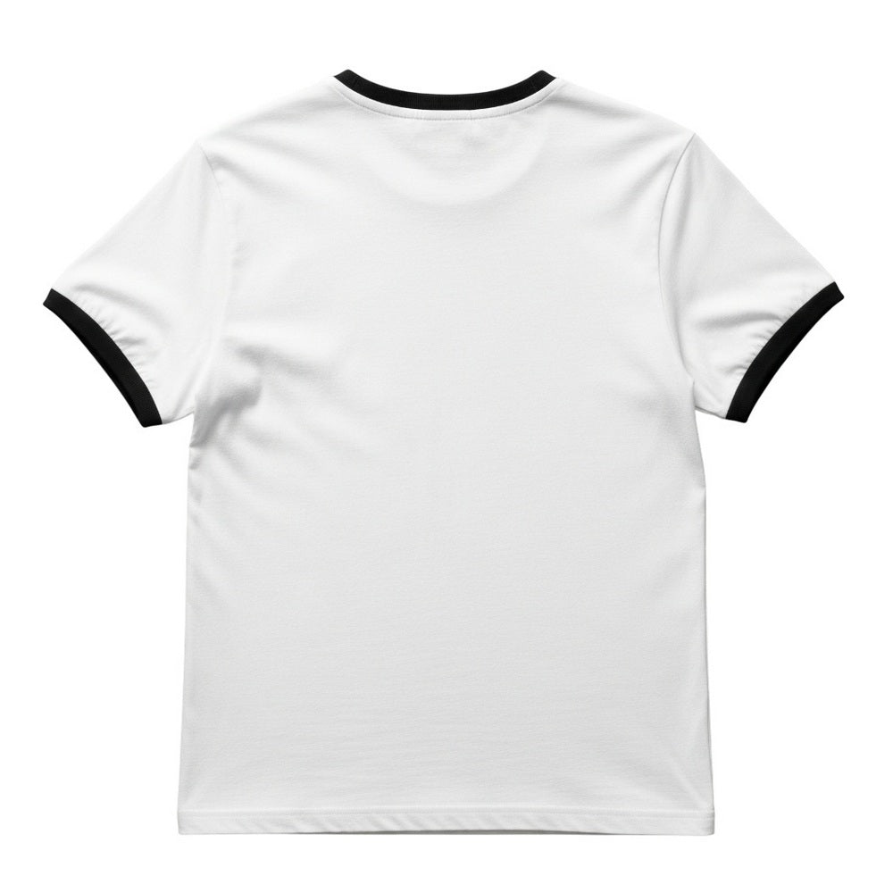 White - Back - Red Hot Chilli Peppers Unisex Adult Ringer Logo T-Shirt
