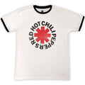 White - Front - Red Hot Chilli Peppers Unisex Adult Ringer Logo T-Shirt