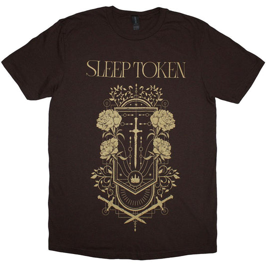 Brown - Front - Sleep Token Unisex Adult Damocles T-Shirt