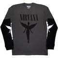 Charcoal Grey-Black - Front - Nirvana Unisex Adult In Utero Mono Layered Long-Sleeved T-Shirt