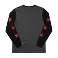 Charcoal Grey-Black - Back - The Smashing Pumpkins Unisex Adult Star Logo Layered Long-Sleeved T-Shirt