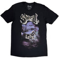 Black - Front - Ghost Unisex Adult Skeletour Admat 25 Tour Dates T-Shirt
