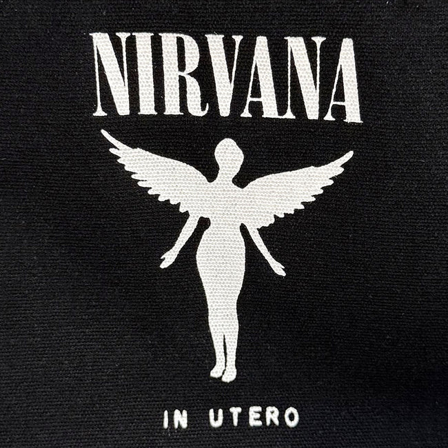 Black - Lifestyle - Nirvana In Utero Back Print Cotton Tote Bag