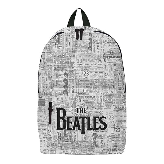 White-Black - Front - The Beatles Ticket Backpack