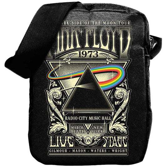 Black-Multicoloured - Front - Pink Floyd 1973 Live Crossbody Bag