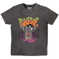 Charcoal Grey - Front - Biggie Smalls Unisex Adult Graffiti Stone Wash T-Shirt