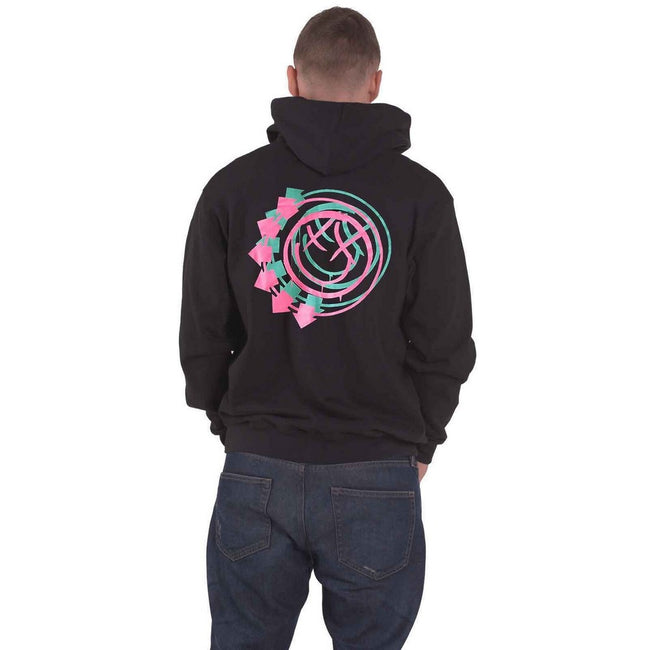 Black - Back - Blink 182 Unisex Adult Six Arrow Smiley Full Zip Hoodie